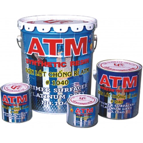 ATM SƠN LÓT CHỐNG RỈ XÁM # 1040 SYNTHETIC RESIN PRIMER SUFACER PLATINUM GREY No.1040 ATM SƠN LÓT CHỐNG RỈ XÁM # 1040 SYNTHETIC RESIN PRIMER SUFACER PLATINUM GREY No.1040